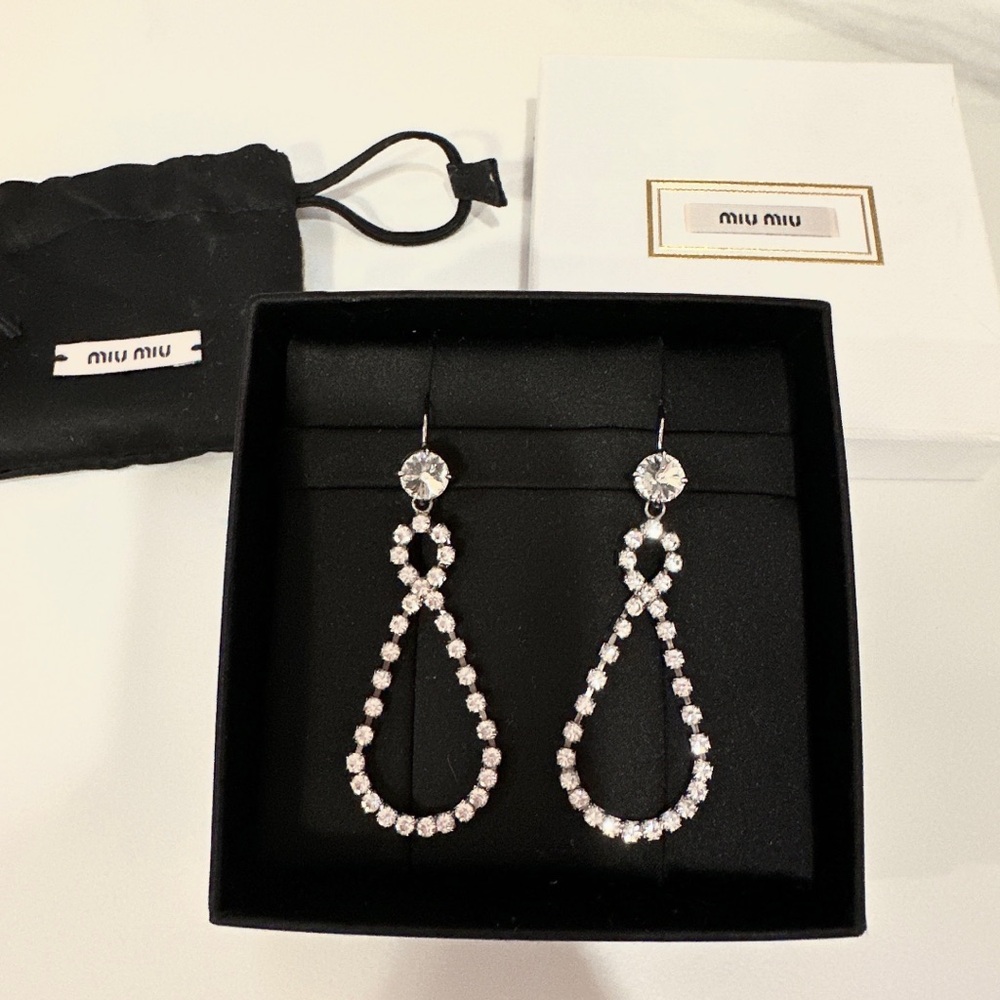 MIU MIU Crystal Pendant Earring
